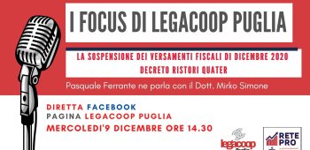 I Focus di Legacoop Puglia 09 12 2020